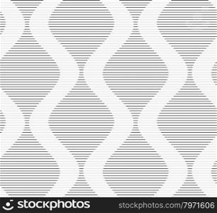 Shades of gray striped bulging waves.Seamless stylish geometric background. Modern abstract pattern. Flat monochrome design.
