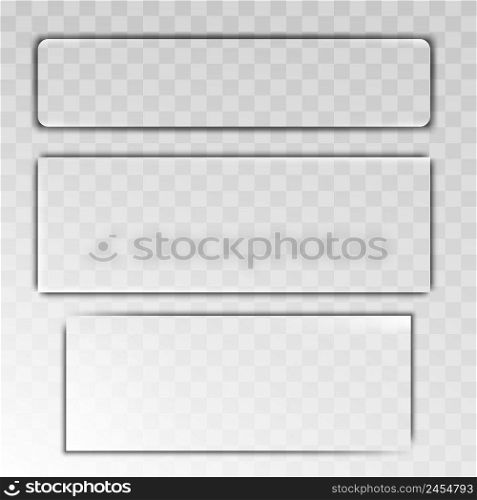 Shadow Effect Article Or Banner Border Set Vector. Advertisment And Promo Digital Poster Shadow. Web Site Headline Interface Frame Decoration Transparency Template 3d Illustrations. Shadow Effect Article Or Banner Border Set Vector