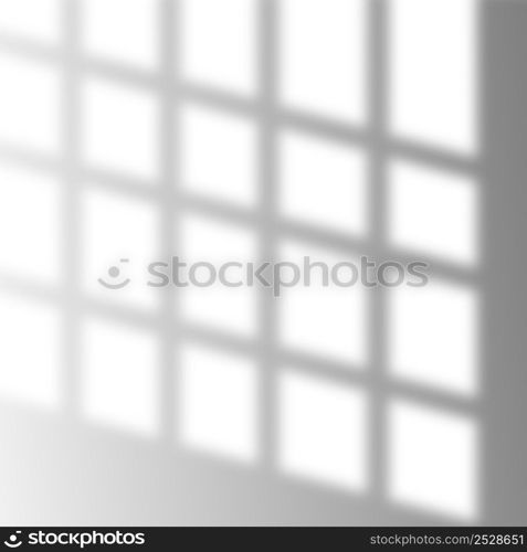 Shadow overlay effect. Transparent overlay shadow from the window, vector illustration