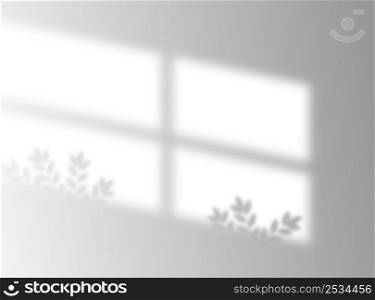 Shadow overlay effect. Transparent overlay shadow from the window, vector illustration