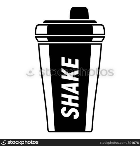 Shake bottle icon. Simple illustration of shake bottle vector icon for web design isolated on white background. Shake bottle icon, simple style