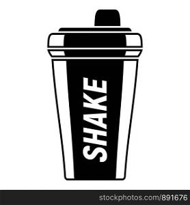Shake bottle icon. Simple illustration of shake bottle vector icon for web design isolated on white background. Shake bottle icon, simple style