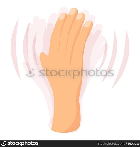 Shake hand icon cartoon vector. Panic attack. Mental stress. Shake hand icon cartoon vector. Panic attack