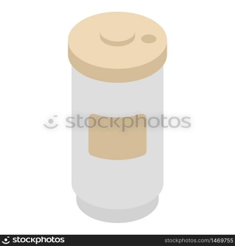 Shaker bottle icon. Isometric of shaker bottle vector icon for web design isolated on white background. Shaker bottle icon, isometric style