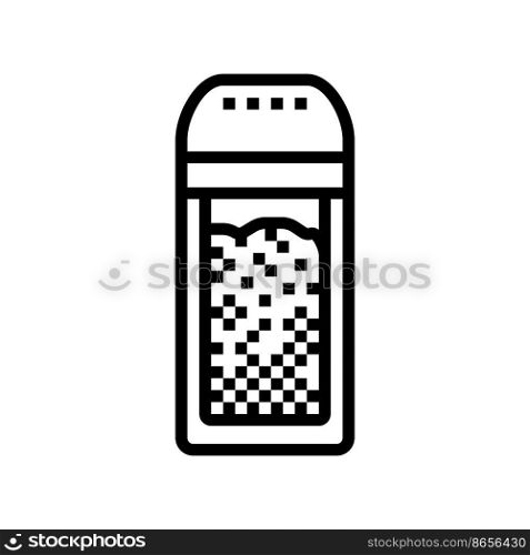 shaker pepper line icon vector. shaker pepper sign. isolated contour symbol black illustration. shaker pepper line icon vector illustration