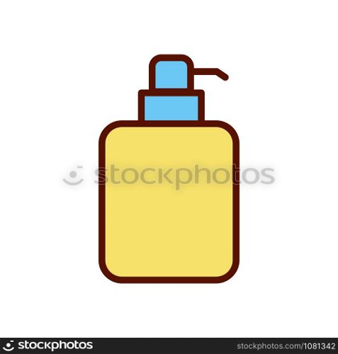 Shampoo bottle icon vector design template flat style isolated on white background