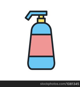 Shampoo bottle icon vector design template flat style isolated on white background