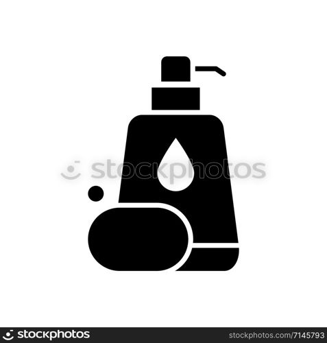 Shampoo bottle icon vector design template flat style isolated on white background