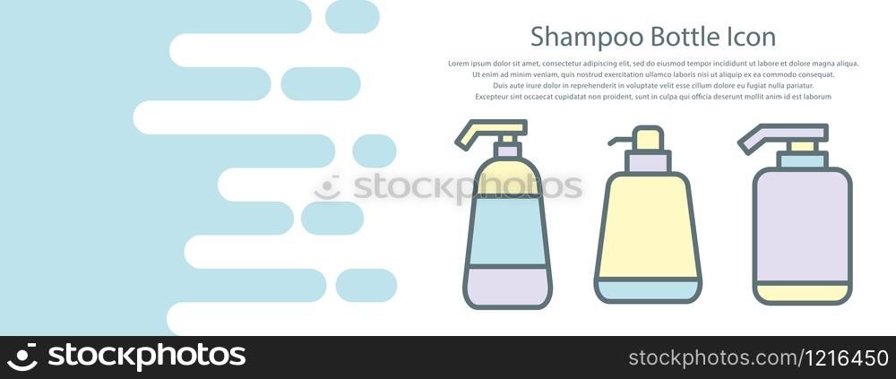 Shampoo bottle icon vector design templates isolated on white background