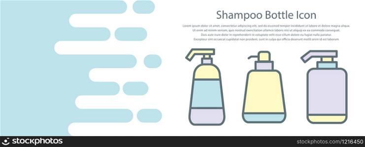 Shampoo bottle icon vector design templates isolated on white background