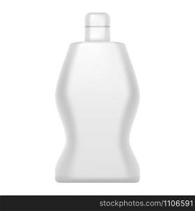 Shampoo shower bottle icon. Realistic illustration of shampoo shower bottle vector icon for web design. Shampoo shower bottle icon, realistic style
