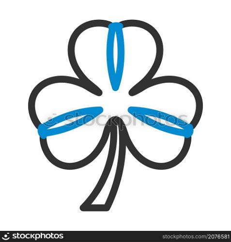 Shamrock Icon. Editable Bold Outline With Color Fill Design. Vector Illustration.