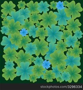 shamrock leaves pattern, abstract vector art illustration