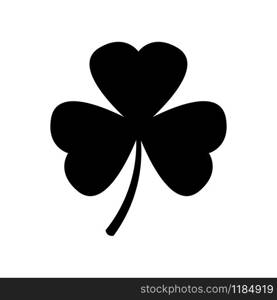 Shamrock vector icon on white background. Clover leaf icon. Shamrock vector icon on white background