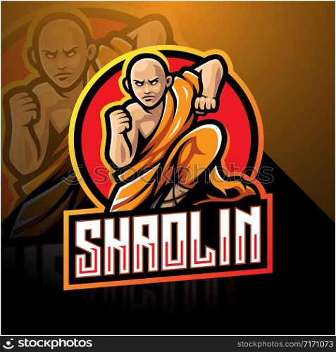 Shaolin esport mascot logo design