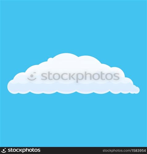 Shape cloud icon. Cartoon of shape cloud vector icon for web design isolated on white background. Shape cloud icon, cartoon style