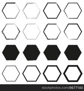 Shape hexagon set. Vector illustration. EPS 10. Stock image.. Shape hexagon set. Vector illustration. EPS 10.