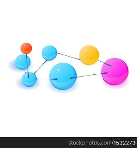 Shape molecule icon. Isometric illustration of shape molecule vector icon for web. Shape molecule icon, isometric style