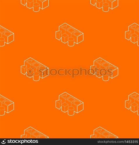 Shape sorter toy pattern vector orange for any web design best. Shape sorter toy pattern vector orange