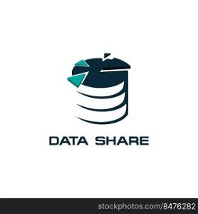 Share database icon vector icon on white background. Share database icon modern icon for graphic and web design