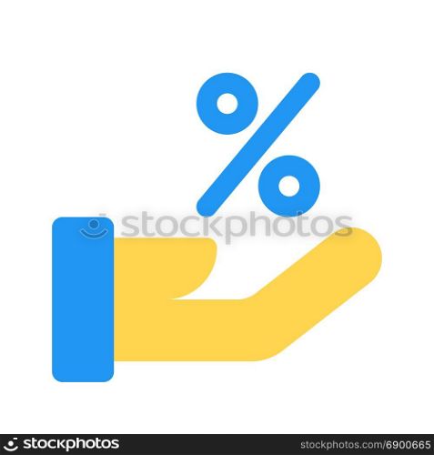 share discount, icon on isolated background