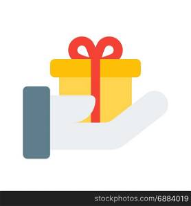 share gift, icon on isolated background,