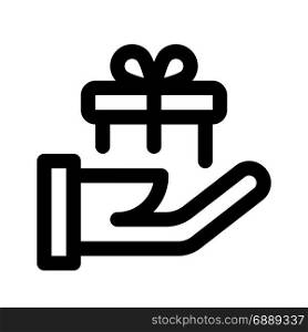 share gift, icon on isolated background