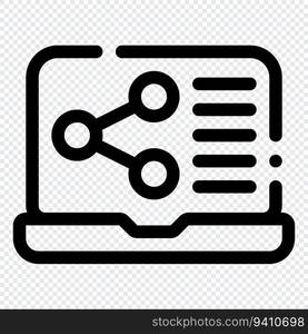 Share Icon. Digital marketing concept. Outline icon