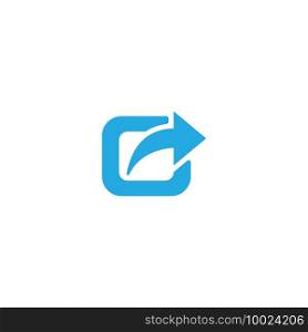 Share icon with square and arrow vector illustration on white background