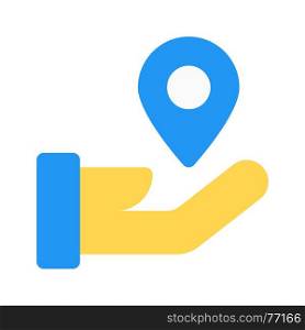 share location, icon on isolated background