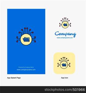 Shared folder Company Logo App Icon and Splash Page Design. Creative Business App Design Elements