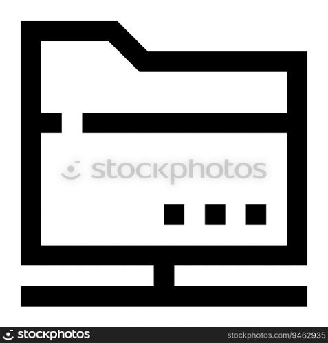 Shared Folder icon. Internet technology concept. Icon in line style