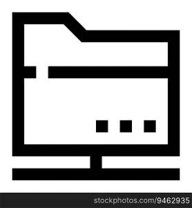 Shared Folder icon. Internet technology concept. Icon in line style
