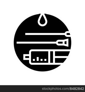 sharing needles hiv transmission glyph icon vector. sharing needles hiv transmission sign. isolated symbol illustration. sharing needles hiv transmission glyph icon vector illustration