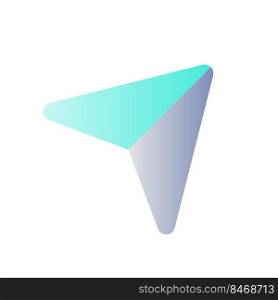 Sharing post flat gradient color ui icon. Paper plane. Button for social media. Sending message. Simple filled pictogram. GUI, UX design for mobile application. Vector isolated RGB illustration. Sharing post flat gradient color ui icon