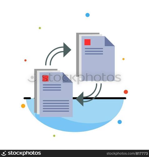 sharing, share, file, document, copying Flat Color Icon Vector