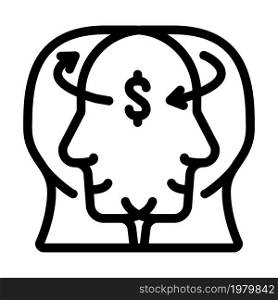 sharing thoughts business consultant line icon vector. sharing thoughts business consultant sign. isolated contour symbol black illustration. sharing thoughts business consultant line icon vector illustration