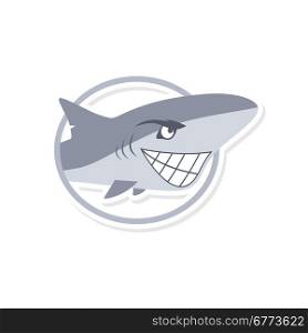 shark. cartoon cute shark fish theme vector art illustration