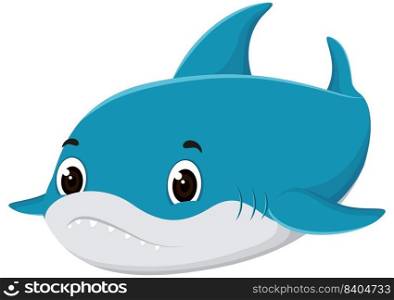 Shark cartoon isolated on white background 
