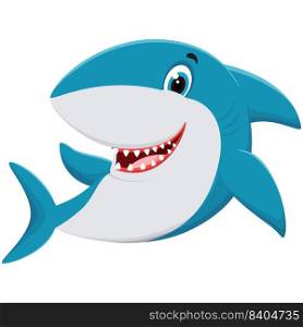 Shark cartoon isolated on white background