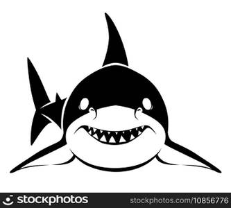 Shark face vector image