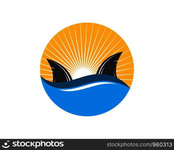 shark fin icon vector illustration design