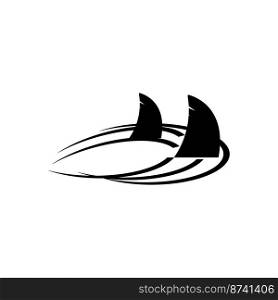 shark fin icon vector illustration symbol design