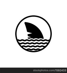 Shark fin icon. Vector on isolated white background. EPS 10.. Shark fin icon. Vector on isolated white background. EPS 10