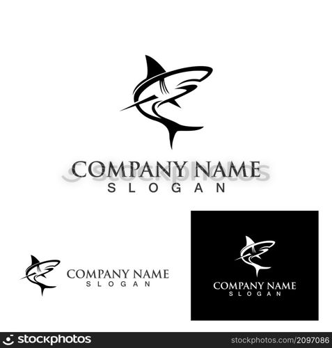 Shark fin logo template vector icon illustration design