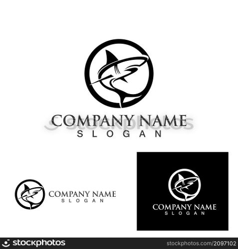Shark fin logo template vector icon illustration design