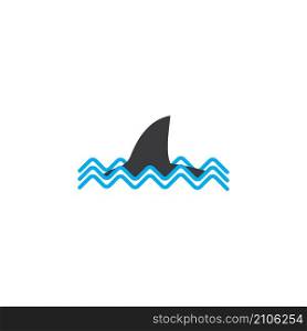 Shark fin sign vector isolated illustration