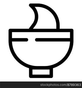 Shark fin soup light vector icon