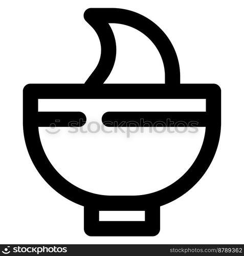 Shark fin soup regular vector icon