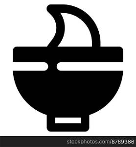 Shark fin soup regular vector icon